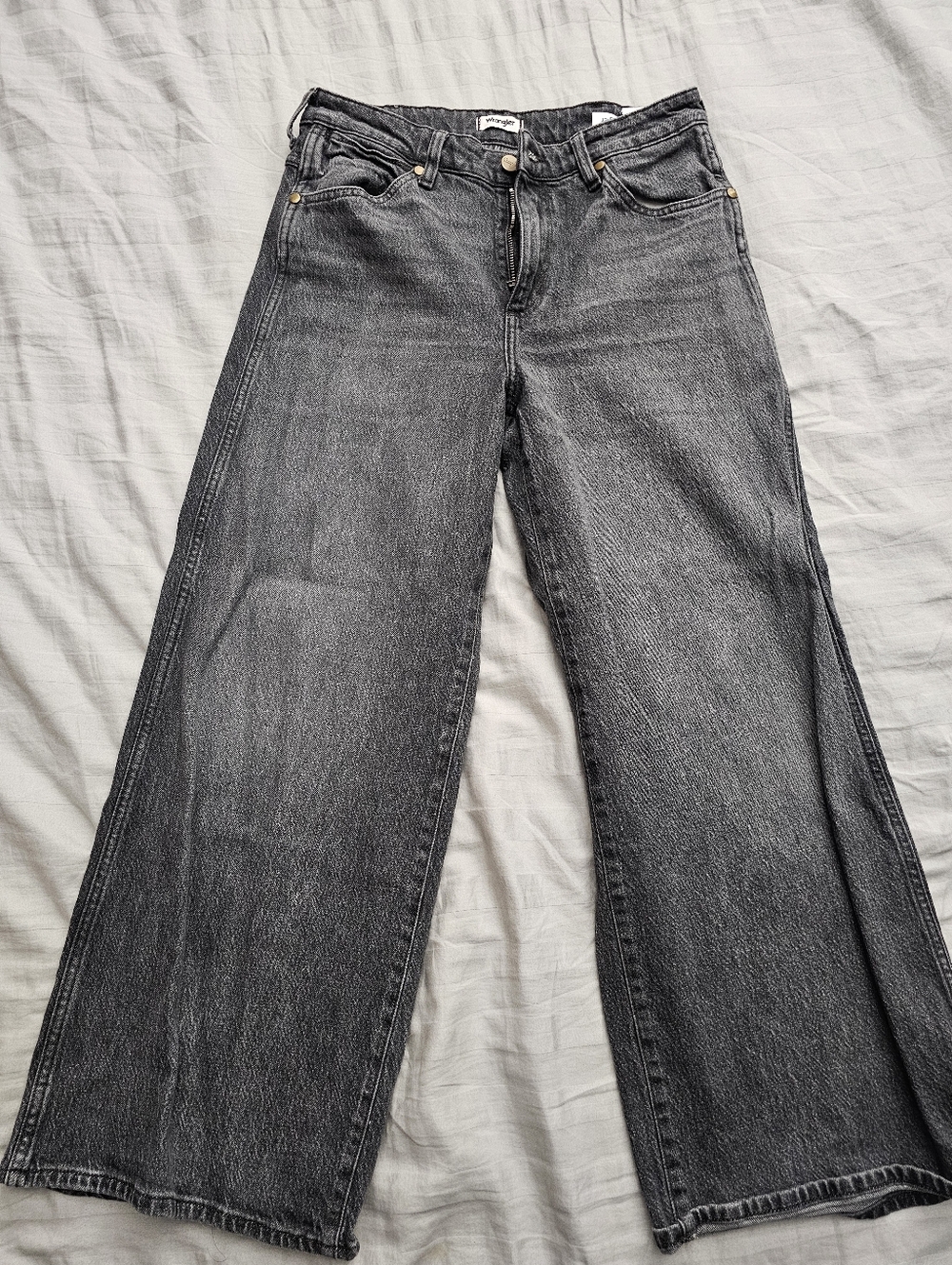 Wrangler Women's Wide-Leg Jeans in Washed Black W28 L28